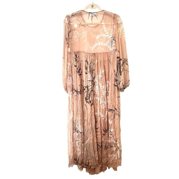ZIMMERMANN Gossamer Bamboo Silk Maxi Dress Tan Sz 1 (US 6) - Picture 3 of 7
